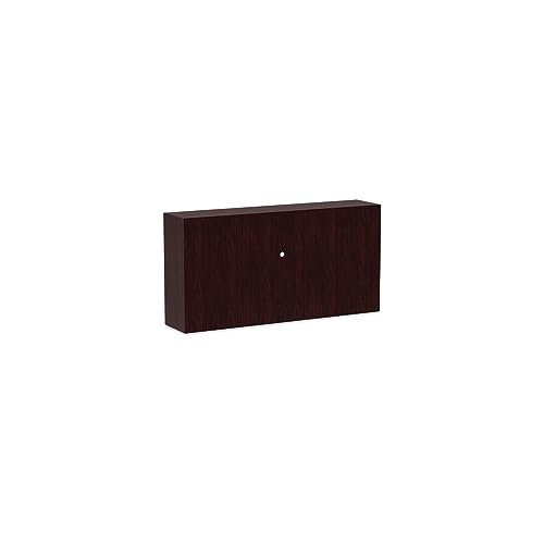 Alera Valencia Series Mahogany Hutch with Doors, 4 Compartments, Desktop Storage