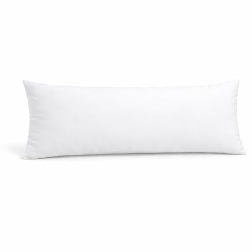 14 x 36 Inch Rectangular Throw Pillow Insert, Supportive Polyester Cushion
