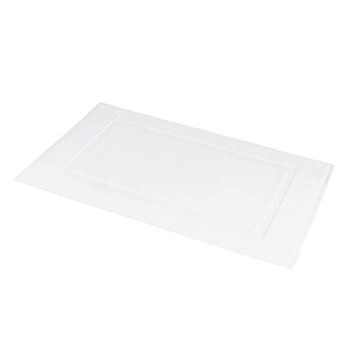 Amazon Basics 100% Cotton Non-Slip Bath Mat, Bright White, 31x20 Inch