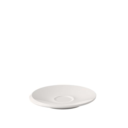 Villeroy & Boch NewMoon 5-Inch Modern Espresso Saucer, Premium Porcelain, Dishwasher Safe, White - Set of 1