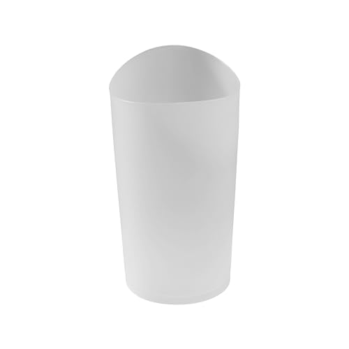 Compact Plastic Wastebasket 9 Quart Open Vanity Trash Can