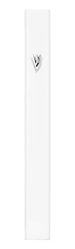 Aluminum Mezuzah Case - 6 Inch Silver Shin Design Weatherproof Door Decor