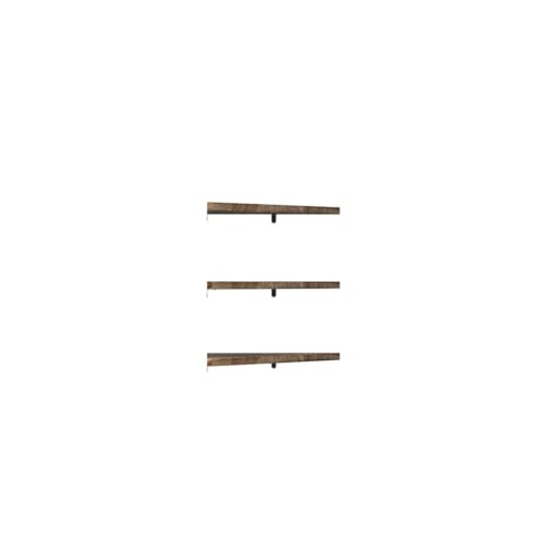 Rustic Corner Wall Shelf Set of 3, Floating Wood Display Shelves