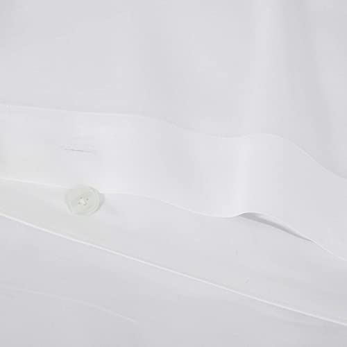 Luxury All-White Percale Duvet Cover - 100% Long-Staple Cotton, Queen Size