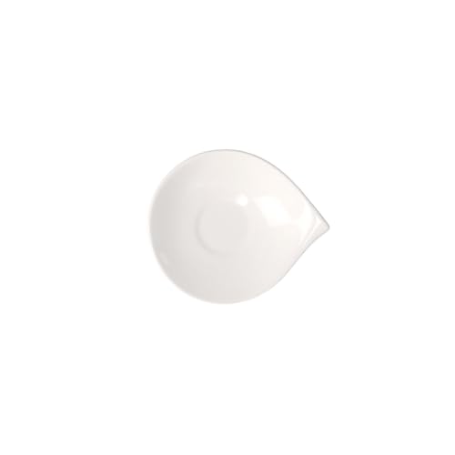 Villeroy & Boch Flow Modern White Tea Cup Saucer 7x6in Premium Porcelain