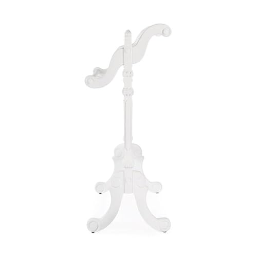 Solid Wood Blanket Stand - 3-Tier Cottage White Towel Rack