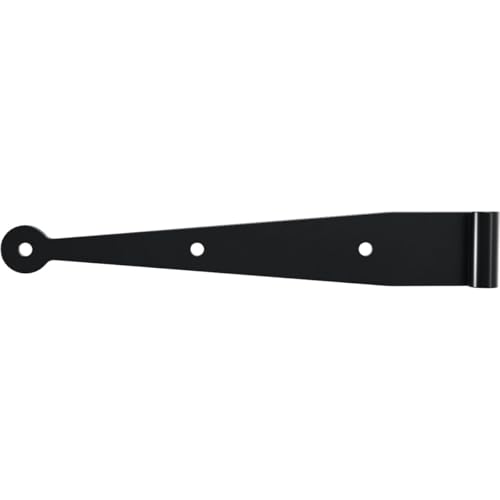 10-Inch Matte Black Strap Hinge Shutter Kit - 304 Stainless Steel (2 Pairs)