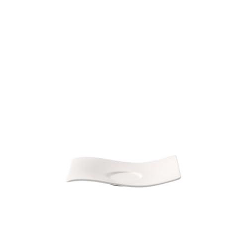 Villeroy & Boch NewWave Porcelain Tea Cup & Saucer Set, White, 7x6 in