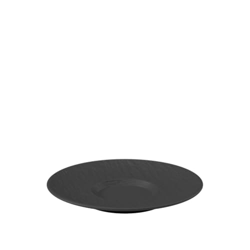 Villeroy & Boch Manufacture Rock Coffee Saucer - Rustic Black Porcelain, Dishwasher Safe, 15.5cm