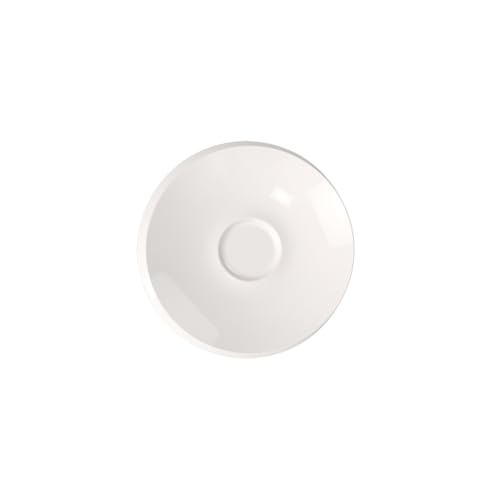 Villeroy & Boch NewMoon 5-Inch Modern Espresso Saucer, Premium Porcelain, Dishwasher Safe, White - Set of 1