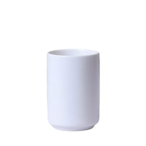 RabyLeo White 280ml Japanese Minimalist Handleless Ceramic Mug - Tea & Coffee Cup