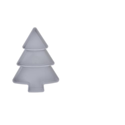 Christmas Tree Snack Serving Trays - Set of 2 Holiday Plastic Platters