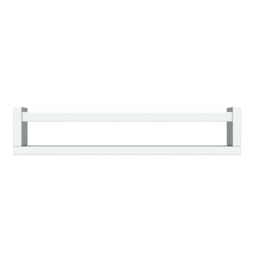 Floating Nursery Book Shelves - Set of 4 White Wood Wall Shelves for Kids Room