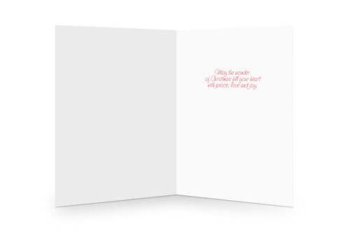 Stonehouse Collection Christmas Flowers: Desert Prickly Pear Card with North Star – 5x7 Single Card with Envelope (Christmas Flowers) - Made in USA