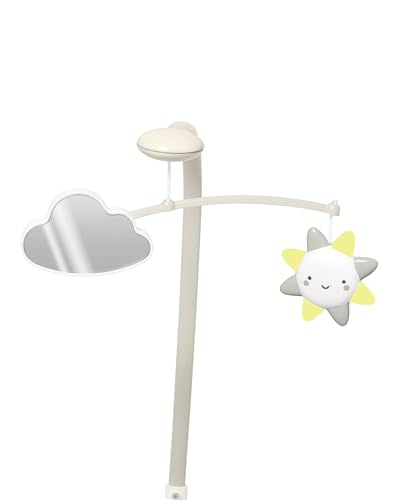 Contoured Wipe-Clean Baby Changing Pad with Toy Bar and Safety Belt