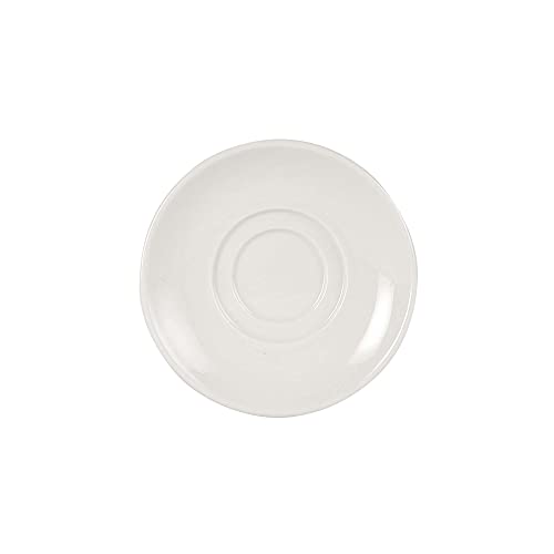Tuxton Columbia Eggshell 6-3/8-Inch Saucer Set of 36, Scratch & Chip Resistant
