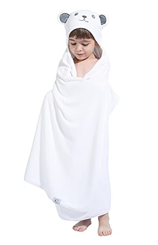 HIPHOP PANDA Kids Hooded Towel - Ultra Soft Bamboo Bath & Beach Towel (30x50")