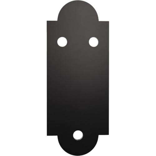 Black Stainless Steel Shutter Pintel on Plate, 2 1/4" Offset - Pair