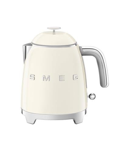 Retro Mini Electric Kettle, 0.8L Stainless Steel Small Water Boiler, Cream