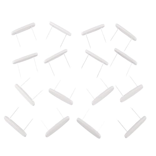 Bed Skirt Holding Pins - Set of 16 Double-Prong Clips