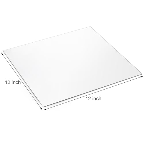12x12 Inch Square Glass Mirror Trays - Set of 10 for Centerpieces