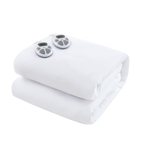 Heated Mattress Pad Queen with Dual Controller & 10 Heat Settings