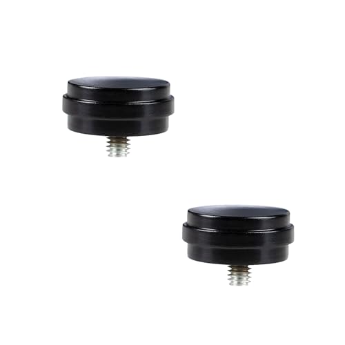 Small Curtain Rod End Cap Finials, Set of 2, Black for 5/8 or 3/4 Inch Rods