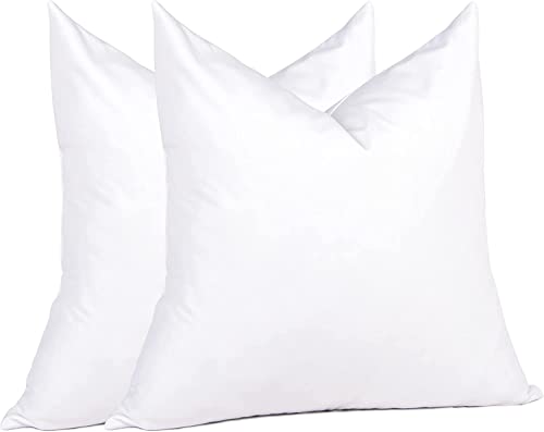 puredown 24x24 Euro Pillow Inserts - Pack of 2 Feather Down Stuffers