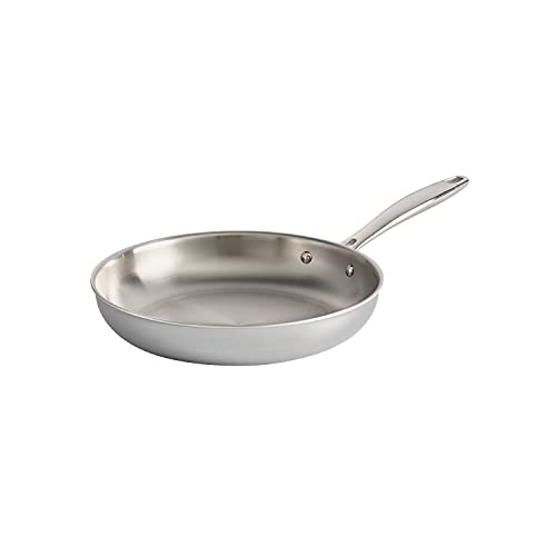 10-Inch Tri-Ply Clad Stainless Steel Frying Pan, Induction Skillet