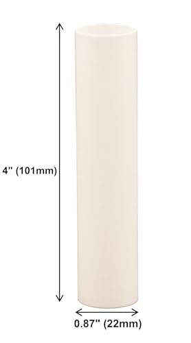 Set of 6 Cream Plastic Candle Covers for E12 Candelabra Sockets