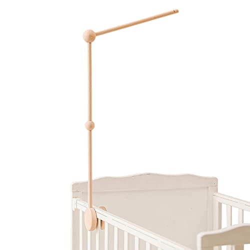 Wooden Crib Mobile Arm Holder - 31 Inch Beech Wood Nursery Hanger