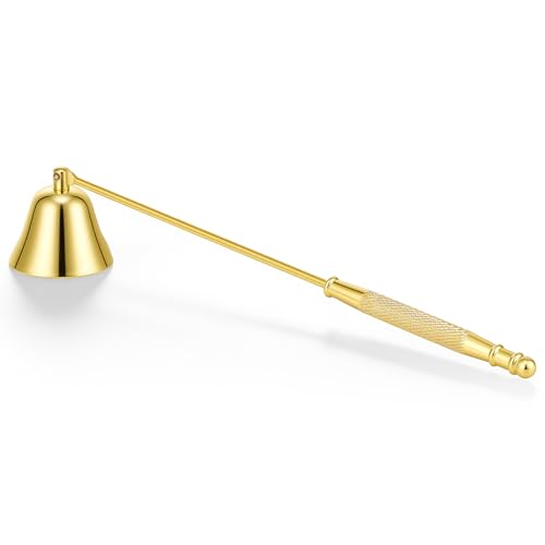 Gold Stainless Steel Candle Snuffer with Long Handle