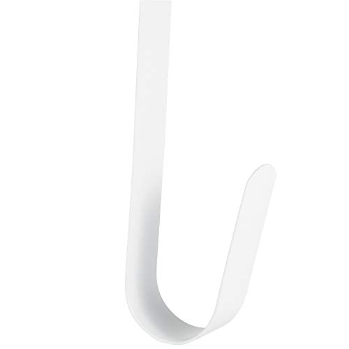 Over the Door Wreath Hanger Hook - 12 Inch White Metal Holder for Doors