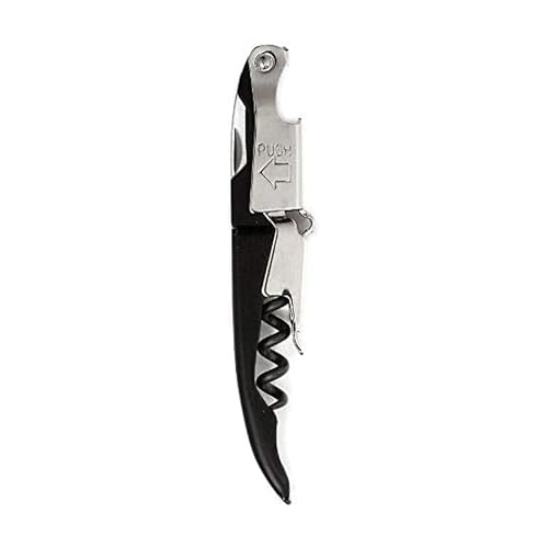 Rabbit Zippity 2-Step Waiter's Corkscrew - Black, Easy Open Bottle Opener