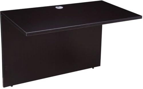 Boss Office Products Holland U-Shape Executive Desk with File Storage & Hutch, 66" Mocha