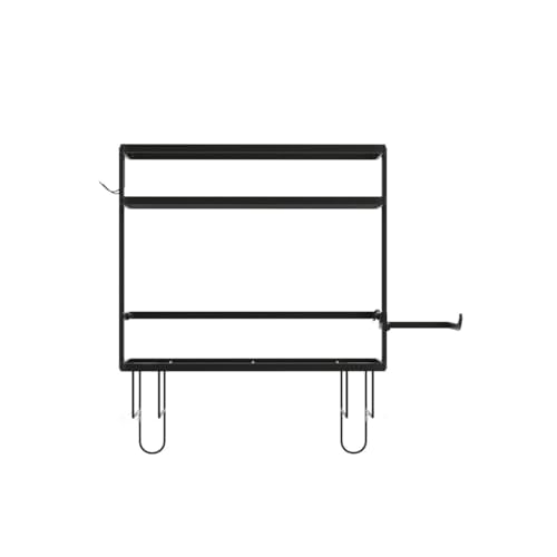 2-Tier Over-the-Toilet Storage Shelf with Hooks and Paper Rack