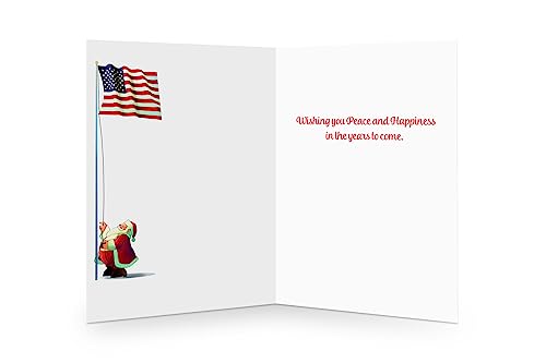 Stonehouse Collection American Winter Country House Christmas Card Set (12 Cards & Envelopes) - American Country House Variation
