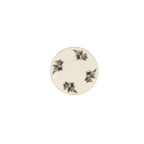 Lenox Winter Greetings Saucer - Holiday Christmas Dinnerware, Ivory Bone China