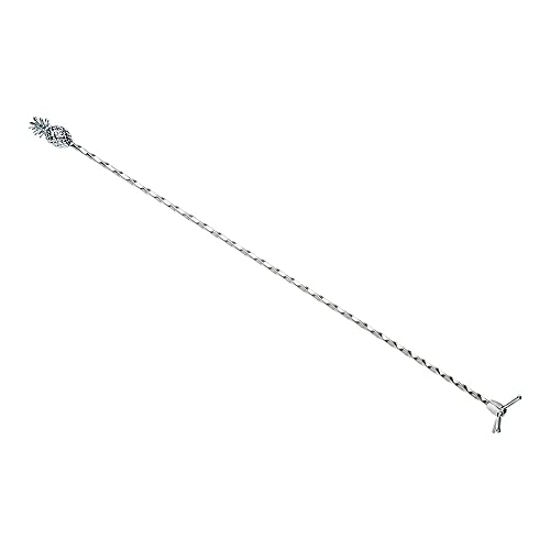 Barfly Stainless Steel Swizzle Stick - 13 3/8" Cocktail Mixing Tool, Twisted Design