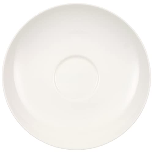 Villeroy & Boch Anmut White 6-Inch Coffee & Tea Cup Saucer - Elegant Bone Porcelain
