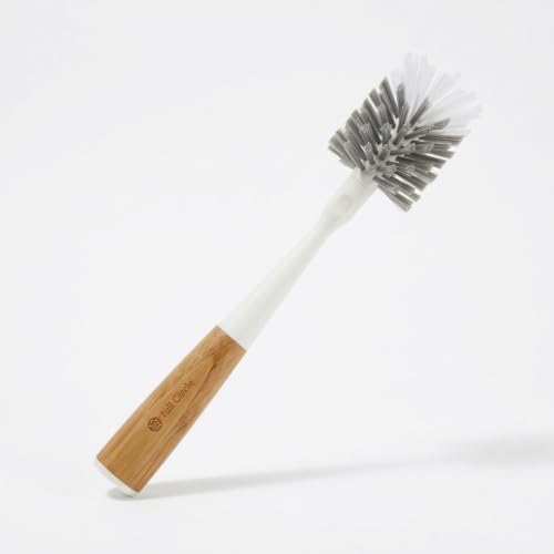 Full Circle Upstanding Water Bottle Brush - Deep Cleaning, Replaceable Head, Eco-Friendly, White - Variation: Brush