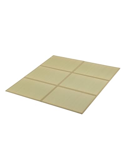 Japanese Tatami Floor Mattress, Foldable Natural Rush Grass Mat, Queen Size