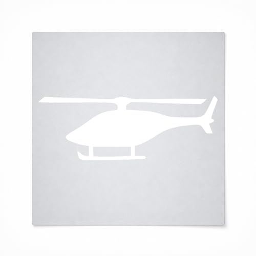 Helicopter Reusable Mylar Stencil - 4 Inch Durable Craft Template