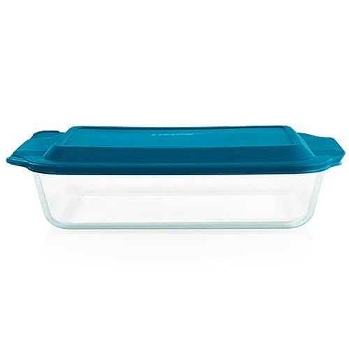 Deep Glass Baking Dish with Lid (9x13 Inch) - Casserole Bakeware Pan