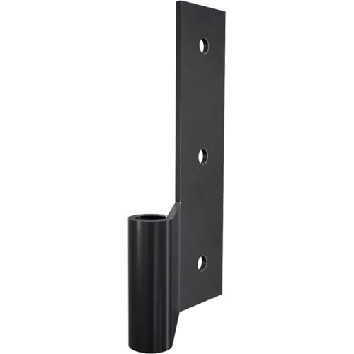Flat Shutter Hinge, 1/2-Inch Offset, 304 Stainless Steel, Matte Black Pair