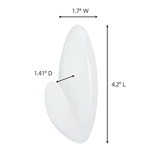 Large Bathroom Towel Hooks, Damage-Free Adhesive Wall Hooks, 3 Pack