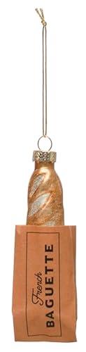 French Baguette Ornament in Bag – Glass Christmas Decoration