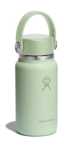 Insulated Mini Water Bottle 6.7 Oz Leak Proof Pocket Flask Aloe