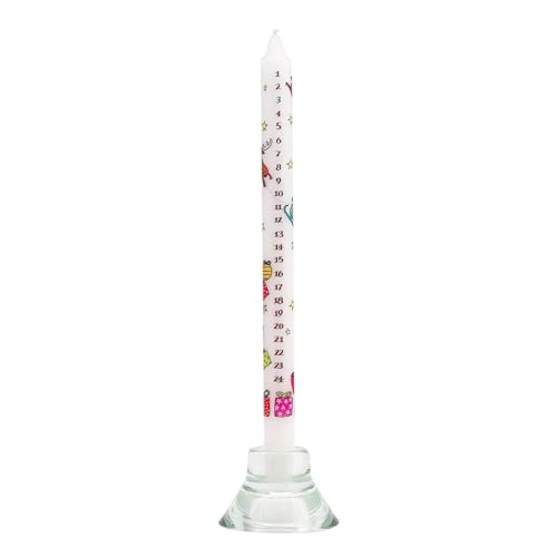 Alison Gardiner Santa's Sleigh Advent Taper Candle, 10hr Burn,