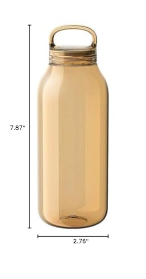 KINTO 20392 Water Bottle, 16.9 fl oz (500 ml), Amber, Lightweight, Dishwasher Safe, My Bottle